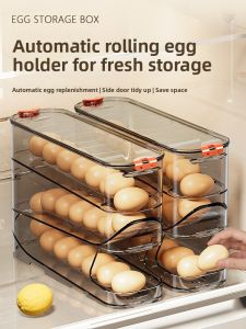 MEIZHUFU | Egg Rolling Storage Box for Refrigerator Side Door Food Grade
