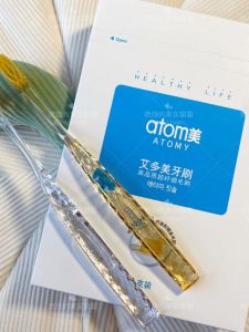 Atom/Idome Manual Ultra-Fine Toothbrush for Adults Perfect for Home Use Golden Nano Family Pack Ideal for Cleaning Between Teeth