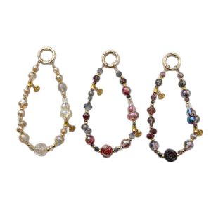 Original Chinese style alloy gourd mobile phone pendant handmade bead recruitment for wealth keychain crystal bag decoration
