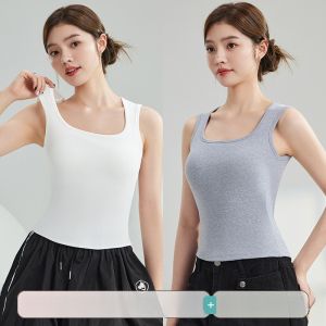 MiiOW | เสื้อกั๊กสายเดี่ยวผ้าฝ้ายแท้สำหรับผู้หญิง ฤดูร้อนปี 2025 ทรงหลวม แขนกุด ทรงหลวม ดีไซน์หรูหรา เสื้อชั้นในแบบมีแผ่นเสริมหน้าอก