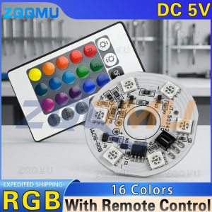 3W DC12V RGB LED Chip Board 7 Color Gradient 16 DIY Ambient Light Module Strip Lamp Source With Remote Control For Home Decor