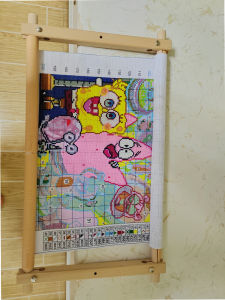 Giá Đỡ Khung Thêu Chữ Thập Bằng Gỗ Ulme Cố Định Có Thể Điều Chỉnh Dụng Cụ Hỗ Trợ Khung Thêu Dụng Cụ Khâu Tự Làm