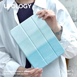 เคสไอแพด Gen9/8/7 10.2 Air6 11 Air7 Gen11 Gradient Blue gen10 เคสiPad Air5 Air4 10.9 Case iPad ใส่ปากกาได 11pro Air3 pro10.5 gen6 gen5 9.7 pro11 2024 MINI7