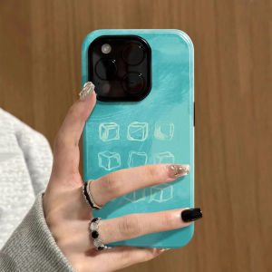 Korean Ins Style Ice Cube Design Phone Case for Apple 16Promax Iphone 16Pro Full Cover Anti-Fall High-End Feeling Womens Model