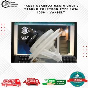 Paket Gearbox Mesin Cuci Polytron 2 Tabung PWM1058 PWM 1058 dan Vanbelt