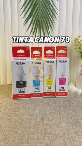 Tinta Canon GI-70 1 Set 4 Warna CMYK Cocok untuk Printer Canon G1020 G2020 G3020 G3060 G5070 G6070 G7070