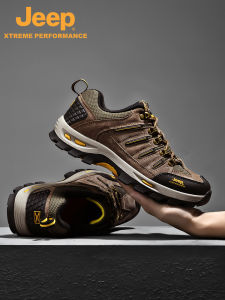 Jeep | Jeep Genuine Leather Outdoor Climbing Shoes Comfortable Low Top Sports Hiking Boots Durable Breathable Waterproof For Camping And Trekking