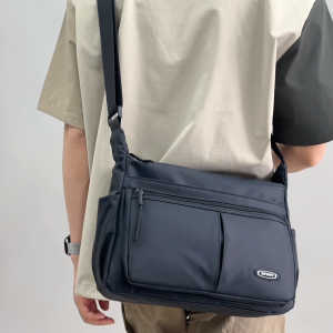 MENSPE Mens Shoulder Bag Oxford Cloth Messenger Bag Large Capacity Business Bag Waterproof Travel Bag Sports Bag Outdoor Casual Cross Body Bag Lightweight Casual Bag Leisure Sport Street Bag