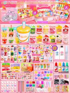 DIY Mini Milk Tea Cup Kit Crafting Materials with Decorating Cream