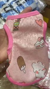 Áo thun cho Chó mèo họa tiết dễ thương chất liệu mỏng nhẹ mát mẻ mùa hè