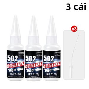 LOOLIFL | LOOLIFL 20g 502 Keo Siêu Dính Trong Suốt Cyanoacrylate Keo Dán Nhanh Khô Độ Bền Cao Để Tự Làm Sửa Chữa Trên Nhựa Kim Loại Gỗ Gốm Sứ