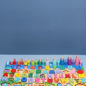บล็อคไม้ เสริมพัฒนาการ อักษร ครบชุดที่สุด ตกปลาแม่เหล็ก อักษร ตัวเลข รูปทรง กระดานไม้ของเล่น ของเล่นไม้ ของเล่นเด็ก