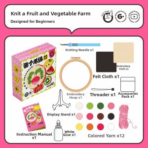 TAOZIAWA | DIY Animal and Fruit Embroidery Wool Toy