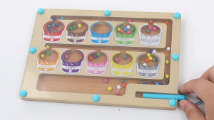 Parent-child interactive color classification fun ball pen-holding early education educational toy