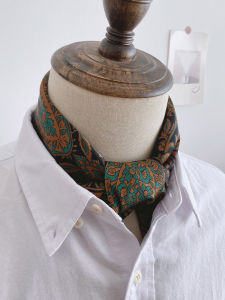 Korean Style Mens Silk Scarf Thin Gentlemans Square Necktie Shirt Collar Scarf Neck Wrap Thin Scarf Fashionable Elegant