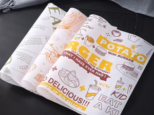 100pcs Greaseproof Wax Paper 28.5x29.5cm - Burger/Sandwich/Cake Roll Wrapping Food Tray Liner