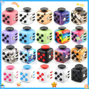 6-in-1 Fidget Cube Antistress Toy 3.4cm 40g - Hand Spinner Decompression Tool for ADHD Autism Anxiety Stress Relief Kids Adults