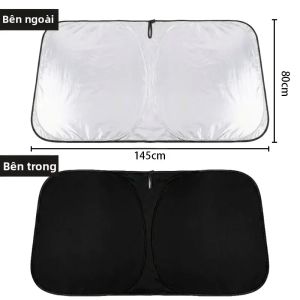 145x80cm Có Thể Gập Lại Cửa Sổ Phía Trước Ô Tô Kính Chắn Gió Tấm Che Nắng Mùa Hè UV Bảo Vệ Nhựa Phụ Kiện Nội Thất Ô Tô