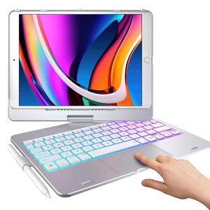 Magic Touchpad Keyboard Case Rotation for iPad 11th Air13 11 2024 M2 Pro12.9 11 iPad 10.5 10.2 10th Air4 5 Backlit Keyboard Case