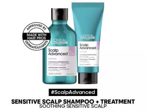 LOreal Professionnel Scalp Advanced Anti-Discomfort Sensitive Scalp Regulating Shampoo + Intense Soothing Treatment