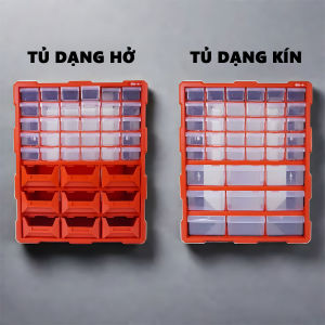 Hộp đựng linh kiện đa năng BISON tủ nhựa đựng đồ nghề nhiều ngăn chất liệu nhựa nguyên sinh PP5 chống va đập hộp nhựa đựng dụng cụ đồ nghề ốc vít linh kiện điện tử