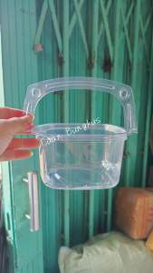 ISI 10 SET / MIKA KERANJANG TRAY JELLY / MIKA TRAY NASI MIKA TENTENG 500ML + TUTUP TEBAL