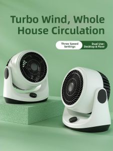 MONLEYTA | German Ultra Quiet Air Circulation Fan Small Home Office Desk Dormitory Bedside USB Portable Fan Lightweight Fresh Style