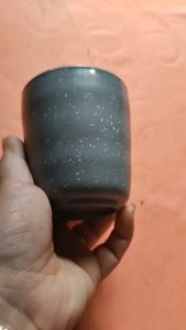 Ly nhựa cốc uống nước trà đá melamine nhám xám  Ø 7.7 x 8.4 cm 180ml  LY28N