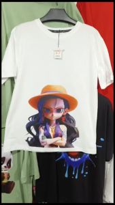 Kaos Pria 3 Dimensi Motif Animasi Nami Luffy Topi Tshirt Oblong Katun 24s H0137 By Hans & Co