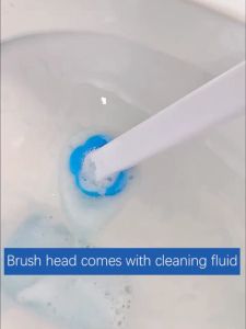 Toilet Brush disposable toilet bowl cleaning brush set cleaner system stain remover with long holder wall liquid refill tablets heavy duty blue flush and clean scrubbing 2in1 japan foam ikea 360 rotate drain gel powder tiles bathroom cleaners tools set