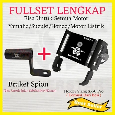 Holder Driverstar X-50 Pro Full Besi + Bracket Penyangga Holder Motor