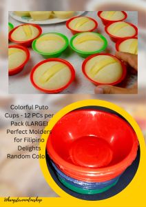 Colorful Puto Cups - 12 PCs per Pack (LARGE) Perfect Molders for Filipino Delights Random Colors