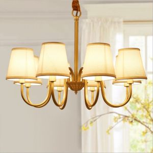 American Style Copper Chandelier Modern Simplicity Luxury Living Room Dining Room Vintage Home Use Zhongshan Lighting