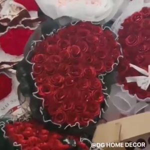 Bó Hoa Hồng Sáp Hình Trái Tim Hoa Sáp Làm Quà Tặng Valentine 14/2 8/3 DG-201