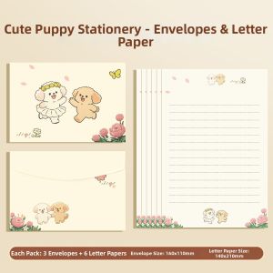 XINBAI | Retro Lovely Letter Paper Set Kraft Envelopes Thick Premium