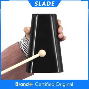 SLADE | SLADE Cowbell Hand Held Bells 6 Inch Steel Alloy Cow Bell Suitable For Adults/Performers/Enthusiasts Percussion Instrument Black