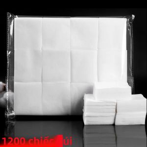1200 Miếng Bông Tẩy Trang Mềm Mại Chất Liệu Vải Không Dệt Dùng Một Lần Dụng Cụ Làm Sạch Mặt Mắt Môi Tẩy Sơn Móng Tay