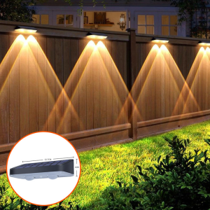 3 Color Solar Wall Light Outdoor Waterproof Flood Lamp 2LED Garden Light for Courtyard Lawn Fence balcony Night Lighting