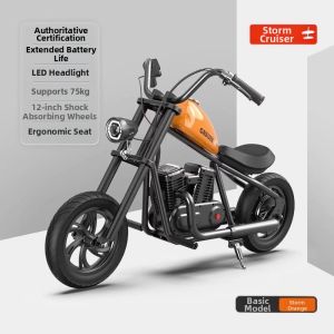 BONINGYU | Harley-Style Electric Ride-On Motorcycle for Kids 3-12 Years Old