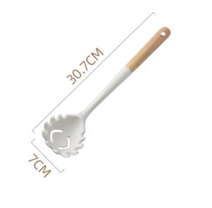 Silicone Spatula Non-stick Food Grade Wooden Handle High Temperature Resistant Spoon Colander