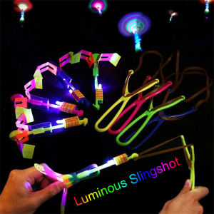 Glow Toys Kids Toys Funny Luminous Slingshot Flying Arrow LED Light Up Flashing Dragonfly Glow for Kids Party Toys Gift To Brighten The Sky
