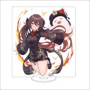 Bandai | Mô Hình Acrylic Anime Genshin Impact 16CM - Hu Tao Qiqi Yoimiya ZhongLi Aether Đồ Trang Trí Bàn Dễ Thương Quà Tặng Vật Phẩm Sưu Tầm Có Đế