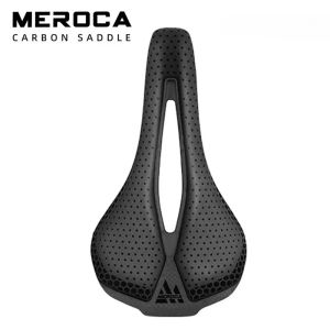 MEROCA | MEROCA 3D Printed Carbon Fiber Seat Cushion Ultra-Light Hollow Breathable Riding Saddle Bike Saddle Bicycle Accessorie