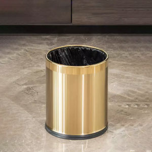 10L/14L Gold stainless steel top open trash can，Gold stainless steel top open trash can bathroom kitchen garbage can for hotel，restaurant，bathroom，kitchen
