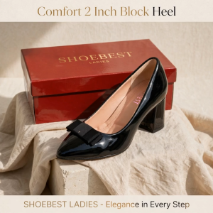 Shoebest Black Leather Shoes for Women "Martha" 5019