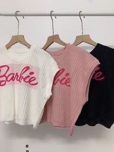 ÁO LEN TAY HẾN IN CHỮ BARBIE NỮ TÍNH  - LCXA148