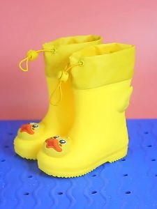 Childrens Rain Boots Cartoon Boys and Girls Waterproof Shoes Rubber Shoes Non-slip Rain Boots
