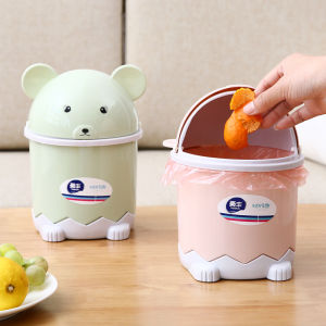 Mini Creative Covered Desktop Trash Can