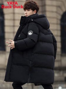 YAYA | Winter Mid-Length Stylish Versatile Thickening Warm Hooded Down Jacket for Male Youth