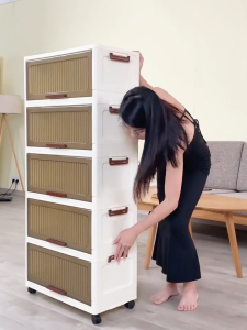 Hỏa Tốc kệ đựng đồ ăn Có bánh xe kệ để đồ nhà bếp Chất lượng tốt tủ nhựa đựng quần áo 48-58cm tủ đựng đồ ăn/tủ quần áo người lớn